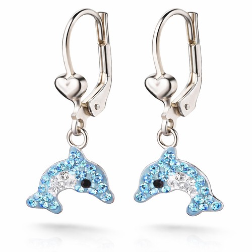 Kinder ohrringe delfin - kinder, 925
