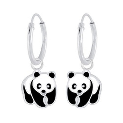 Panda ohrringe creolen 925 - panda,
