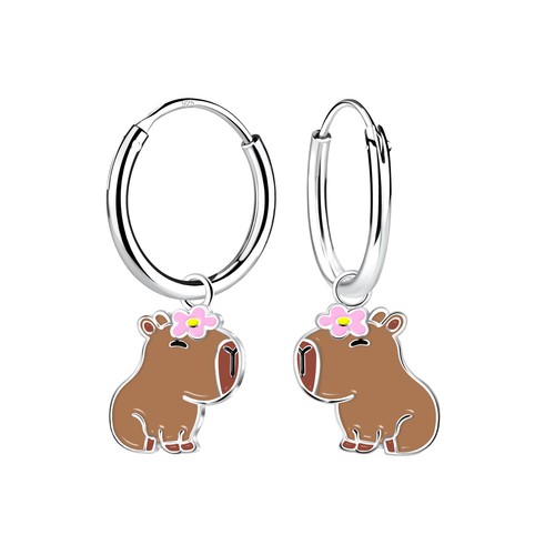 Capybara creolen 925 silber - capybara,
