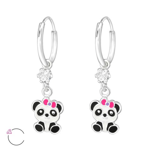 Panda kinder creolen ohrringe - panda,